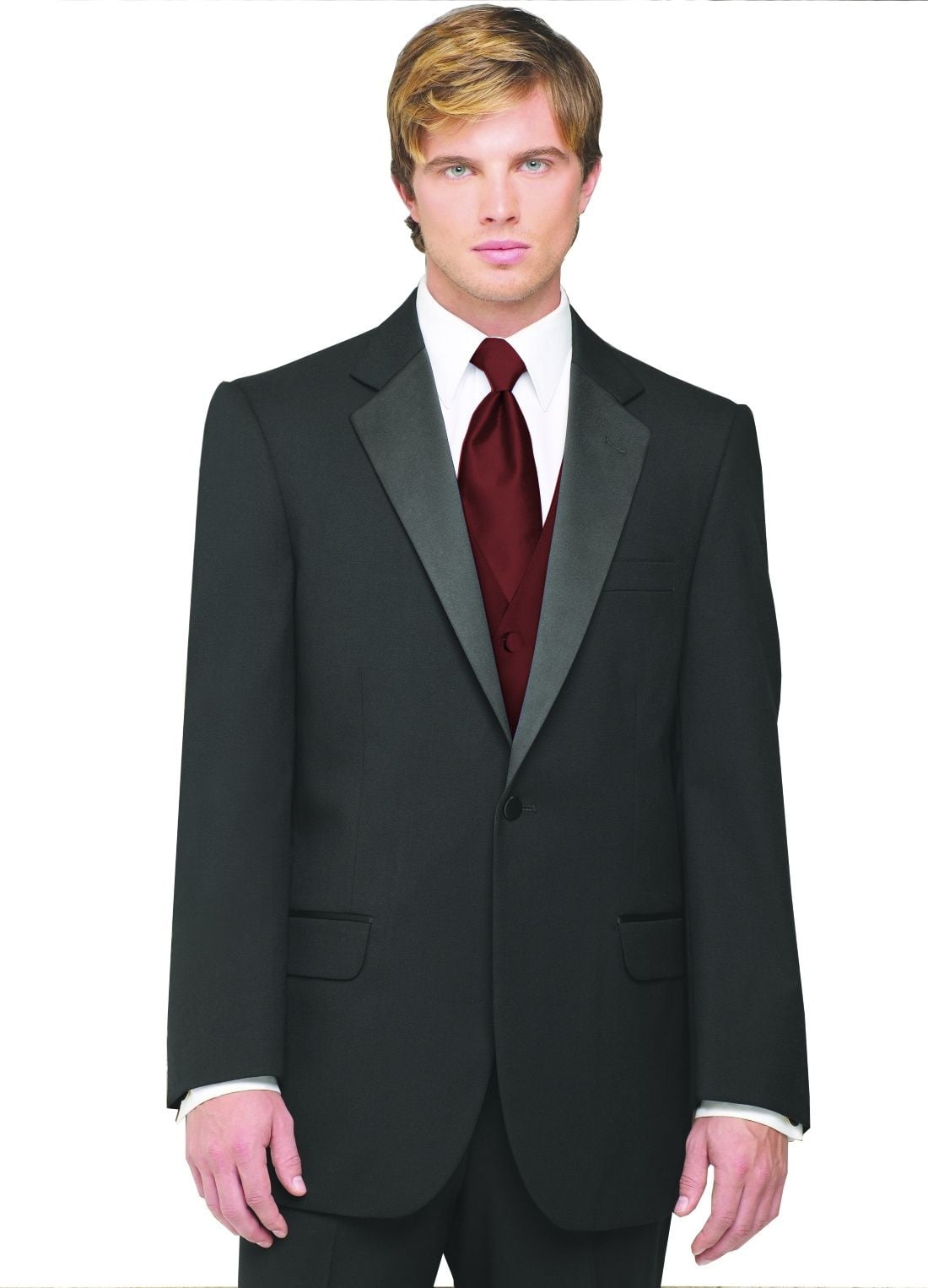 Black Suit Red Tie Prom