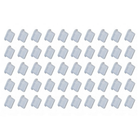Pack of 50 Type-C Dust Plugs Charging Port Silicone Protector Covers USB C Anti Dust Caps for Phone Tablet