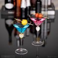 thumbnail image 2 of 2 Piece Premium Clear Stem Crystal Martini Glasses with Gold Rim and Diamond-like Rhinestones, Elegant 10oz Glassware Set for Cosmopolitan, Vodka, Gin and Other Cocktails, Fancy Manhattan Drinkware, 2 of 5