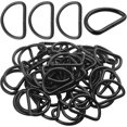 thumbnail image 1 of Pack of 50 Metal Nickel Plated D Ring (1inch), 1 of 7