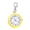 Yellow, variant on AOOOWER Oversized Keychain Clock Plastic Keyring Pocket Watch Chronometer For Commuters Active Kids Lightweight Portable Design