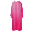 thumbnail image 5 of Women Summer Batwing Sleeve Satin Abaya Islam Maxi Dress Kaftan Women's Long Dress With Batwing Sleeves And A Half-High Neckline Solid Color Dress For Women Red One Size, 5 of 5
