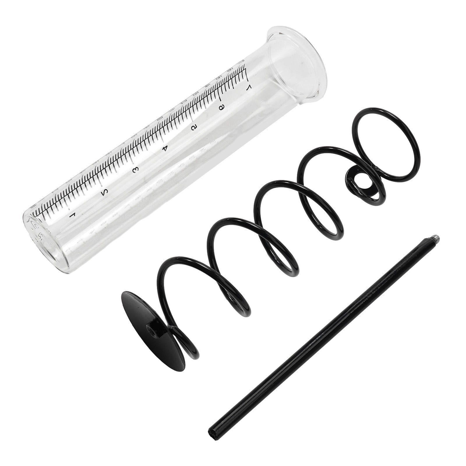 Spiral Lawn Rain Gauge Glass Floating Rain Meter for Outdoor Garden Landscapes Smile Home