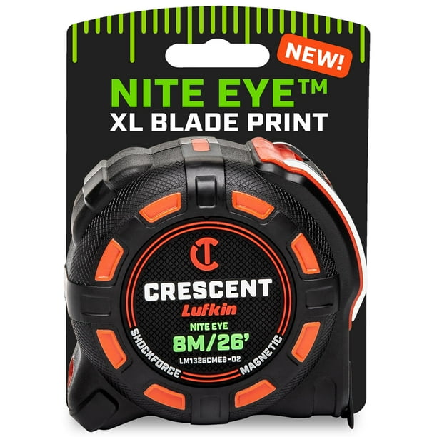 Cinta Métrica Crescent LM1325CMEB-02 de 8 m con Imán Nite Eye
