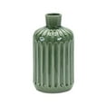 thumbnail image 2 of Melrose 9.5" Green Ribbed Bottleneck Vase, 2 of 3