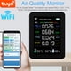thumbnail image 4 of Tuya Wifi Medidor de del aire portátil 7 en 1 PM2.5 CO2 TVOC HCHO AQI Probador de temperatura y hu Meterk Comprobador de la calidad, 4 of 7