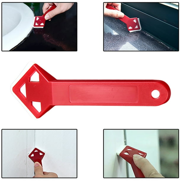 Kit de 2 herramientas para quitar sellador, raspador, calafateo, molde, práctico limpiador de pisos, limpiador de azulejos, mini herramientas hechas a mano