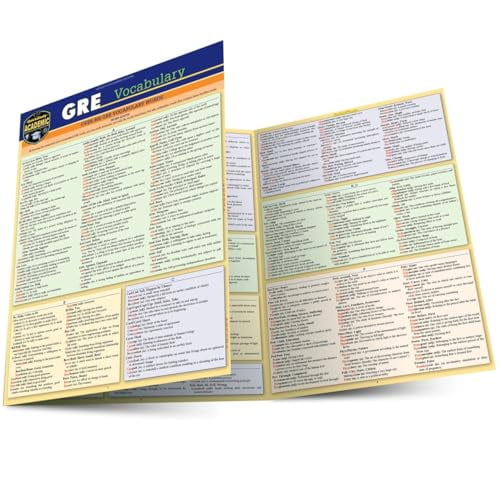 Pre-Owned GRE Vocabulary: a QuickStudy Laminated Reference Guide (Quickstudy Reference Guide), 9781423236498, 1423236491, Paperback, First Edition edition