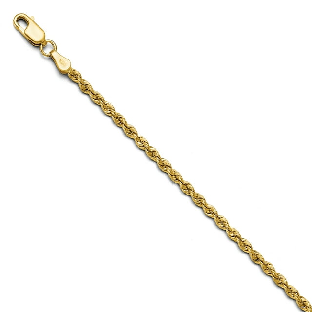 Leslie's 14K 2.5mm Solid Rope Chain (Weight: 4.18 Grams, Length: 8 Inches)
