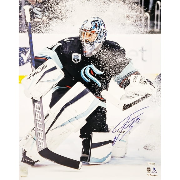 Philipp Grubauer Autographed 16x20 Photo Seattle Kraken Fanatics Holo 211738