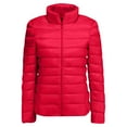 thumbnail image 4 of Hogleaql Women's Packable Puffer Jacket Soft Long Sleeve Zip Up Stand Collar Quilted Coat Warm Water-Resistant Ultra Light Puffer Jacket with Pockets Winter Outerwear Red XL, 4 of 4