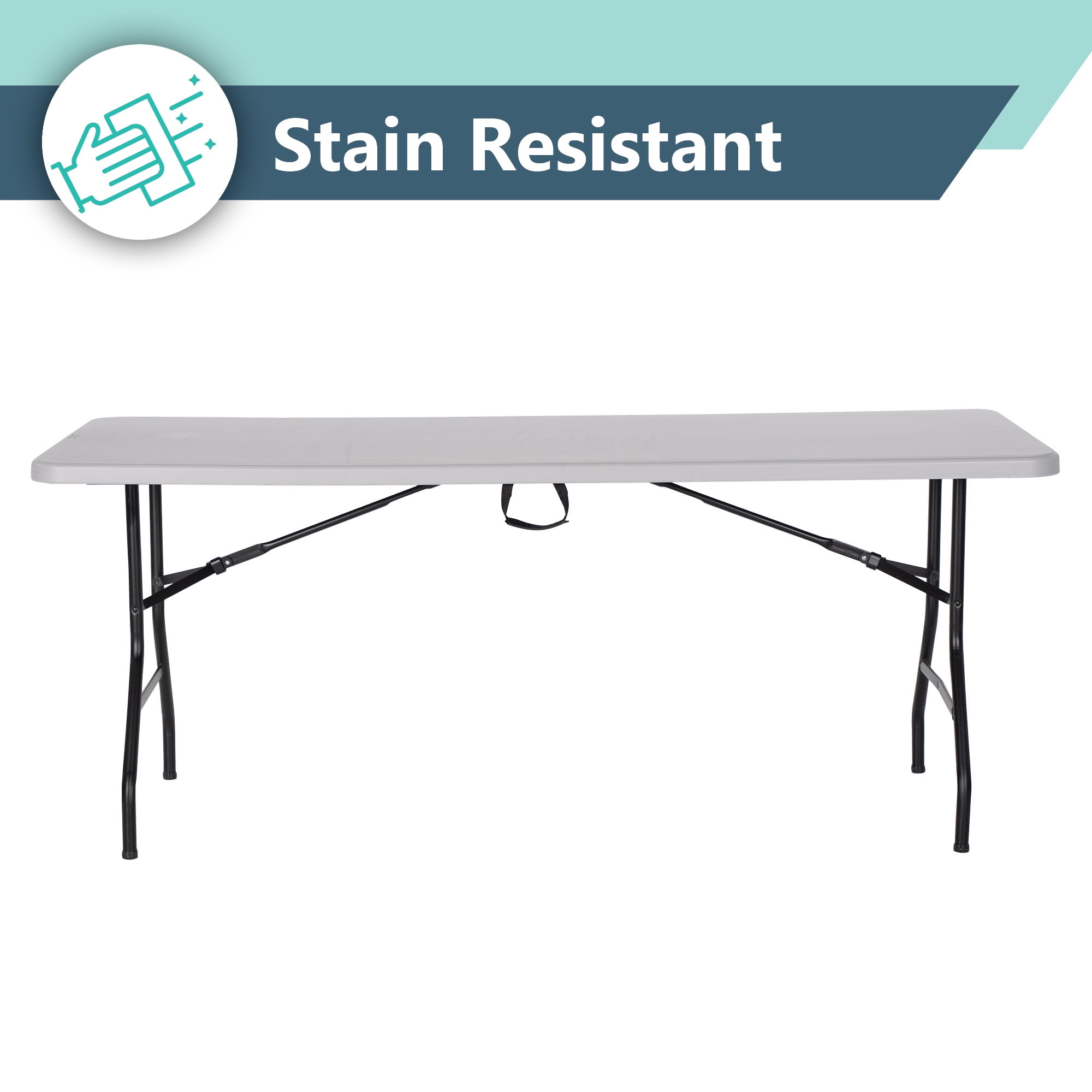 Peakform 6 Foot Rectangle Folding Table, Indoor/Outdoor Requisite, White (80919)