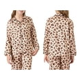 thumbnail image 2 of Big Girls Pajamas Size 16 – Lovely Brown Leopard Long Sleeve & Pants Button Down PJ Set Loungewear, 2 of 7