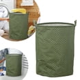 thumbnail image 1 of Patterned Linen Laundry Hamper Large Open Top with Breathable -Blend Fabric for Bedroom or Bathroom Durable Round Cylindrical Design for Clothes with Easy, 1 of 5
