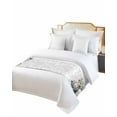 thumbnail image 2 of Grey Snowman Christmas Bed Runner for Twin Size Bed, Xmas Snowflake Tree Gray Bedspread Protector Slipcover Bed Scarf for Foot Bed Runners & Scarves for Bedroom Hotel Wedding Room 71x20 Inches, 2 of 6