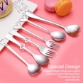thumbnail image 4 of Inteprter Azúcar Cuchara Postre Tenedor Cuchara para revolver Cocina Hotel Techo Corazón Tenedor Type1 NO1, 4 of 6