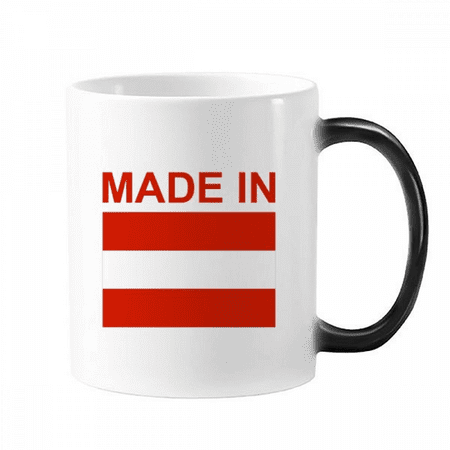 

Austria Country Love Changing Color Mug Morphing Heat Sensitive Cup With Handles 350ml