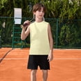 thumbnail image 6 of TIREOW Boys Athletic Tank Tops Solid Color Sleeveless Crew Neck Vest Summer Lightweight Stylish Breathable Workout Shirts, 6 of 7