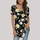 thumbnail image 1 of Fiudx Ofertas Relámpago Blusa Holgada de Manga Corta con Cuello Redondo Informal Estampada a La Moda para Mujer, 1 of 6
