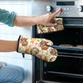 thumbnail image 2 of Happy Thanksgiving Turkey Fall Leaves Pumpkin Kitchen Oven Mitt and Pot Holder Sets 2 Pcs for Baking, Cooking and Grilling, Heat Resistant Up To 392 °F, 2 of 7