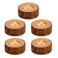thumbnail image 1 of 5Pcs Stump Candle Holders Wooden Candlesticks Candle Stand Photography Props, 1 of 8