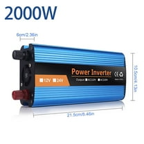 Power TechON 3000W Pure Sine Wave Power Inverter 12V DC to 120V AC with ...