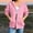 Pink, variant on Women's Plus Size Zip Drawstring Long Sleeve Jacket, Elastic Cuffs, Versatile outerwear for daily outings, street wear and laid-back weekends Gray S