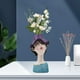 thumbnail image 4 of Estatuilla de belleza de resina florero cabeza maceta busto estatua escultura macetas florero para oficina boda dormitorio hogar ornamento Violeta Macarena Jarrón de resina, 4 of 7