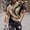 Khaki, variant on Short Sleeve Polos Shirts forMen Crew Neck Fire Print Yellow Tops Retro Vintage Abstract T-Shirts Summer Tops