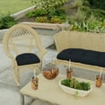 thumbnail image 2 of Jordan Manufacturing 18" x 18" Navy Solid Square Tufted Contoured Outdoor Wicker Seat Cushion (2 Pack), 2 of 12