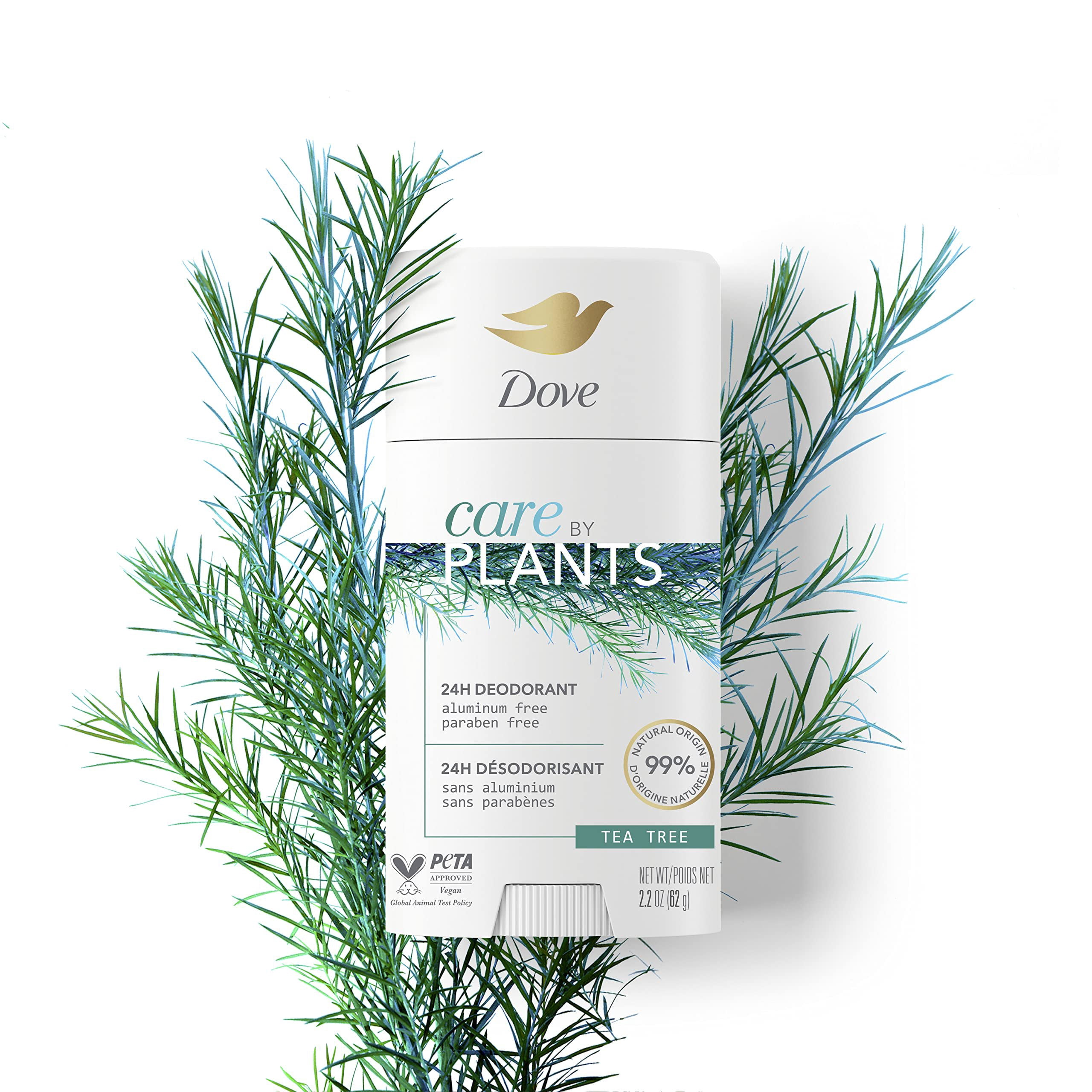 Dove Care by Plants Deodorant Stick for long-lasting deodorant protection  Tea Tree aluminum free deodorant 2.6 oz 3 Count - Walmart.com