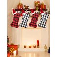 thumbnail image 5 of Plaid Bow Bone Christmas Stocking [Red and Black Grid], 5 of 5