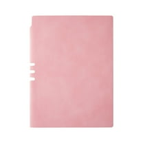 Btomtd A5 Solid Color Perforated Notebook Diary, Thick Work Notebook 200 Pages, Hardcover Dorian Paper Notebook, Pink