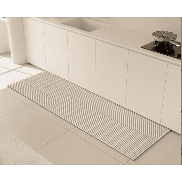 Xiao Hua Alfombra de baño, antideslizante, de felpa, peluda, lavable a máquina, color caqui B, 24 x 16 pulgadas