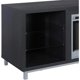 thumbnail image 4 of Fireplace Stand, TVs up to 70", Black Oak, With 6 Open Shelves for Audio Components, DVDs, Blu-Rays, Modern Fireplace TV Stand My Lux Decor Round, 4 of 8
