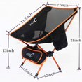 thumbnail image 4 of NiceC Ultralight Portable Folding Camping Backpacking Chair Compact & Heavy Duty Outdoor, Camping, BBQ, Beach, Travel, Picnic, Festival with 2 Storage Bags&Carry Bag (2 Pack of Orange), 4 of 7