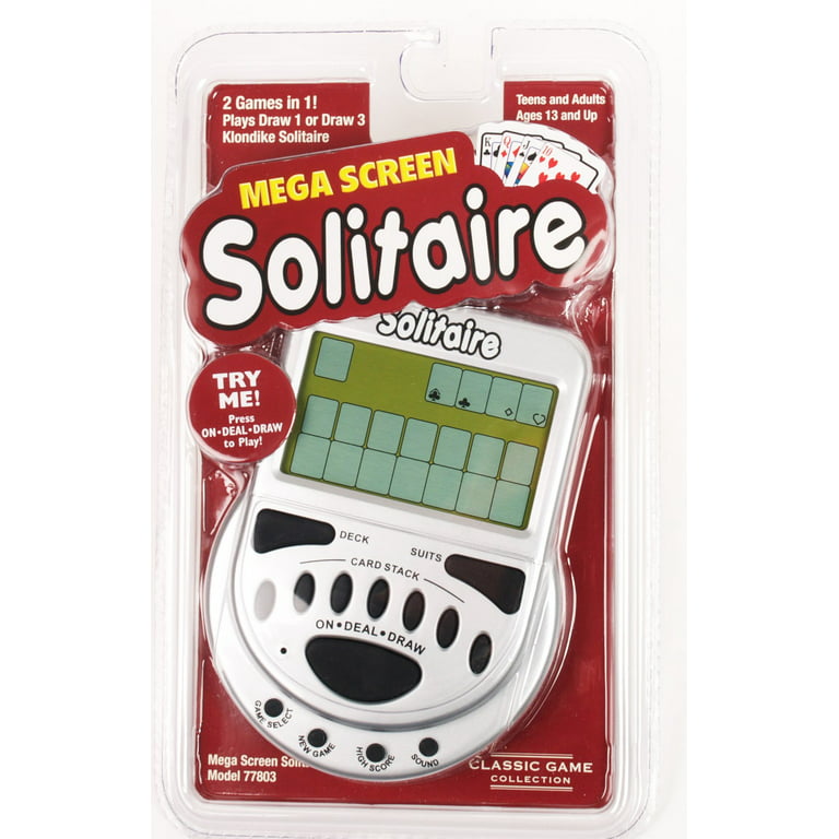  Mattel Big Screen Solitaire - White/ Silver with
