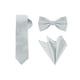 thumbnail image 1 of CONJUNTO DE CORBATA SÓLIDA PARA EL DÍA DEL PADRE, Pajarita Pre-atada y Pañuelo de Bolsillo para Hombres, Corbatas para Bodas y Negocios, Gris, Talla Única, 1 of 7