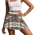 thumbnail image 2 of Xoenoiee Navajo Ethnic Tribe Print Womens Pleated Tennis Skirt with Shorts High Waisted Athletic Golf Skorts Tummy Control Workout Skirts Plus Size, S, 2 of 6