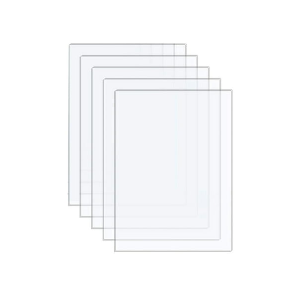Luckyn 5 Pcs Clear Acrylic Sheet Transparent Board 1mm for Picture Frame Glass