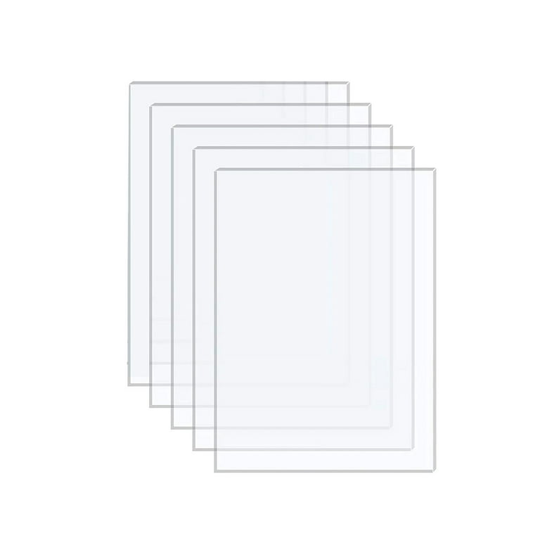 5 Pcs Clear Acrylic Sheet Transparent Board 1Mm For Picture Frame Glass 