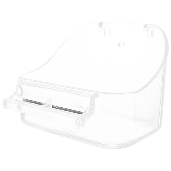 HEATSHAKING Transparent Plastic Bird Bath for Inside Cage - 1 Piece Small Pet Water Dish
