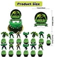 thumbnail image 4 of 38 Pcs For Hulk Theme Birthday Party Decorations,With 1 Happy Birthday Banner Garland,6 Hanging Swirls,18 Balloons,13 Cupcake Toppers for Party Decorations, 4 of 5