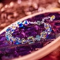 thumbnail image 3 of Aurora Borealis Crystal Bracelet - Adjustable Size with Sparkling Beads, Jewelry Gift for Women Lovers Mom, 3 of 7