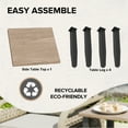 thumbnail image 3 of COOS BAY 9 Piece Brown Wicker Patio Sofa Set Outdoor Rattan Furniture Conversation Set 3-Seat Sofa, Swivel Glider Chairs and Ottomans with Gray Cushions, Wood Grain Top Tables, 3 of 11