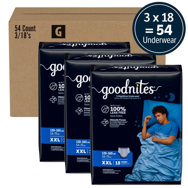 Goodnites Boys Absorbent Disposable Nighttime Bedwetting Underwear