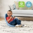 thumbnail image 5 of ECR4Kids Plastic Leaf Scoop Floor Rocker Seat, Classroom Furniture, Powder Blue, 6-Piece, 5 of 9