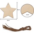 thumbnail image 3 of Adorno de madera rústica con forma de estrella, decoración colgante, adornos de madera en forma de estrella de madera Natural, compatibles con decoración de banderines para fiestas, 3 of 5