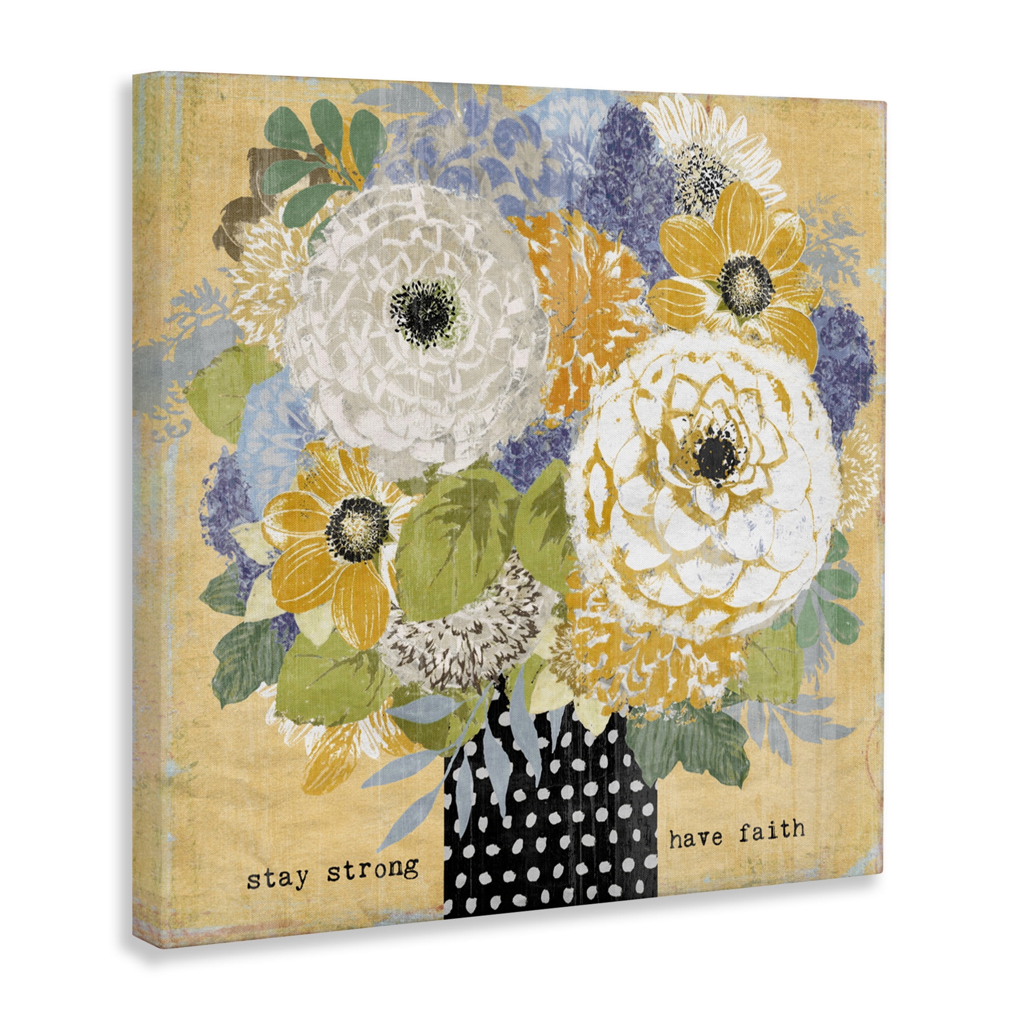 Stupell Industries Stay Strong Have Faith Canvas Wall Art, design by Suzanne Nicoll