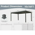 thumbnail image 2 of TOTAL Outdoor 10x16FT Louvered Pergola with Adjustable Steel Roof, Durable Aluminum Frame, Permanent Sun Shade with Drainage System for Backyard, Garden and Lawn, Gray, 2 of 8